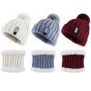 Winter Beanie Hat Scarf Set Women Warm Knitting Skull Cap Neck Warmer for Walking Running Hiking Camping Outdoors Gift