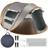 5-8 Person Pop Up Tent Automatic Setup Camping Tent Waterproof Instant Setup Tent with 4 Tent Poles 2 Mosquito Net Windows Carrying Bag for Hiking Cli