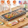 1500W Electric Barbecue Grill Hot Plate Cooking BBQ Griddle Non-Stick Table Top Grill Griddle for Indoor Outdoor Camping Picnic