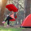 Foldable Beach Canopy Chair Sun Protection Camping Lawn Canopy Chair 330LBS Load Folding Seat w/ Cup Holder For Beach Poolside Travel Picnic