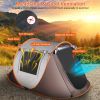 3-4 Person Pop Up Tent Automatic Setup Camping Tent Waterproof Instant Setup Tent with 2 Mosquito Net Windows Carrying Bag for Hiking Climbing Adventu