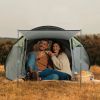 5-8 Person Pop Up Tent Automatic Setup Camping Tent Waterproof Instant Setup Tent with 4 Tent Poles 2 Mosquito Net Windows Carrying Bag for Hiking Cli