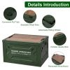 Folding Storage Bin Camping Collapsible Organizer Box Stackable Grocery Container Shelf Baskets with Cutting Board Top Lid 4 Side Lockable Doors Wheel