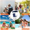 Foldable Beach Canopy Chair Sun Protection Camping Lawn Canopy Chair 330LBS Load Folding Seat w/ Cup Holder For Beach Poolside Travel Picnic