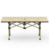 Folding Camping Table Portable Lightweight Carbon Steel Roll-up Picnic BBQ Desk with Carry Bag Heavy Duty for Outdoor Beach Backyard Party Patio Campi