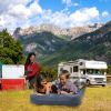Inflatable Air Mattress Air Sleeping Bed Pad Single Camping Air Mattress with Electric Pump Car Charger Non-Leak for Home Camping