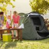 3-4 Person Pop Up Tent Automatic Setup Camping Tent Waterproof Instant Setup Tent with 2 Mosquito Net Windows Carrying Bag for Hiking Climbing Adventu