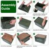 Folding Storage Bin Camping Collapsible Organizer Box Stackable Grocery Container Shelf Baskets with Cutting Board Top Lid 4 Side Lockable Doors Wheel