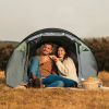 5-8 Person Pop Up Tent Automatic Setup Camping Tent Waterproof Instant Setup Tent with 4 Mosquito Net Windows Carrying Bag for Hiking Climbing Adventu