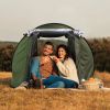 3-4 Person Pop Up Tent Automatic Setup Camping Tent Waterproof Instant Setup Tent with 2 Mosquito Net Windows Carrying Bag for Hiking Climbing Adventu