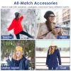 Winter Beanie Hat Scarf Set Women Warm Knitting Skull Cap Neck Warmer for Walking Running Hiking Camping Outdoors Gift