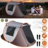 3-4 Person Pop Up Tent Automatic Setup Camping Tent Waterproof Instant Setup Tent with 2 Mosquito Net Windows Carrying Bag for Hiking Climbing Adventu