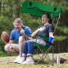 Foldable Beach Canopy Chair Sun Protection Camping Lawn Canopy Chair 330LBS Load Folding Seat w/ Cup Holder For Beach Poolside Travel Picnic