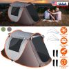 3-4 Person Pop Up Tent Automatic Setup Camping Tent Waterproof Instant Setup Tent with 2 Mosquito Net Windows Carrying Bag for Hiking Climbing Adventu