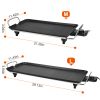 1500W Electric Barbecue Grill Hot Plate Cooking BBQ Griddle Non-Stick Table Top Grill Griddle for Indoor Outdoor Camping Picnic