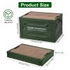 Folding Storage Bin Camping Collapsible Organizer Box Stackable Grocery Container Shelf Baskets with Cutting Board Top Lid 4 Side Lockable Doors Wheel