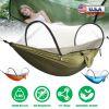 Camping Hammock with Mosquito Net 3-in-1 Portable Hammock Tent with BuiltIn Mosquito Net Dual-Way Zippers 440lbs Capacity Attached Storage Pocket for