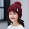Winter Beanie Hat Scarf Set Women Warm Knitting Skull Cap Neck Warmer for Walking Running Hiking Camping Outdoors Gift