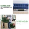 Folding Storage Bin Camping Collapsible Organizer Box Stackable Grocery Container Shelf Baskets with Cutting Board Top Lid 4 Side Lockable Doors Wheel
