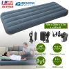 Inflatable Air Mattress Air Sleeping Bed Pad Single Camping Air Mattress with Electric Pump Car Charger Non-Leak for Home Camping