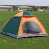 4 Persons Camping Waterproof Tent Pop Up Tent Instant Setup Tent w/2 Mosquito Net Doors Carrying Bag Folding 4 Seasons for Hiking Climbing Adventure F
